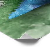 Baby Blue Dragon en Fantasy Medieval Castle Poster (Hoek)