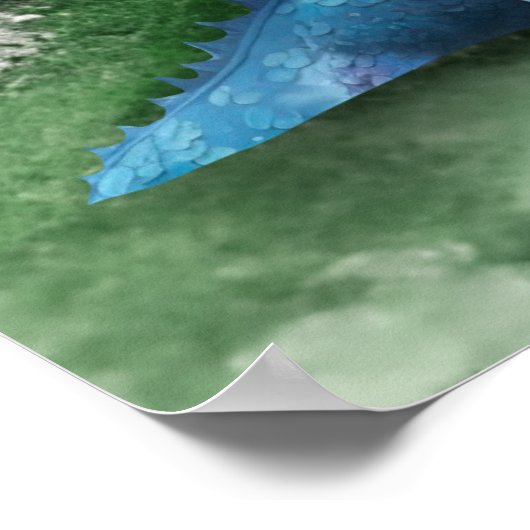 Baby Blue Dragon en Fantasy Medieval Castle Poster (Hoek)