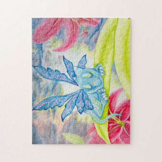 Baby Blue Dragon Fairy lily storm puzzel (Verticaal)