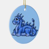 Baby Blue Dragon Keramisch Ornament (Rechts)