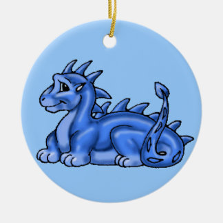 Baby Blue Dragon Keramisch Ornament