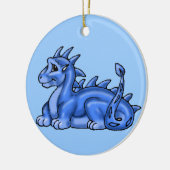 Baby Blue Dragon Keramisch Ornament (Links)