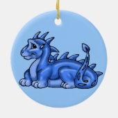 Baby Blue Dragon Keramisch Ornament (Achterkant)
