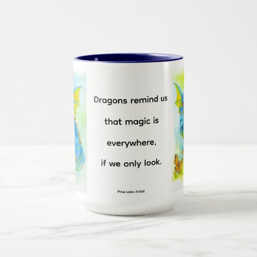 Baby Blue Dragon Mug Mok (Midden)