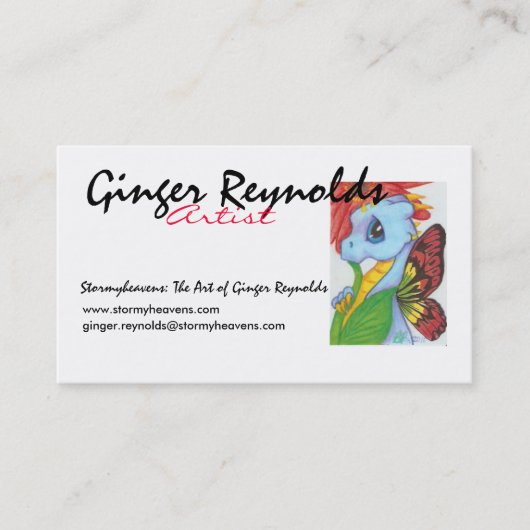 Baby Blue Dragonfly-bedrijfskaart Visitekaartje (Voorkant)