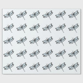 Baby Blue Dragonfly Cadeaupapier (Vlak)