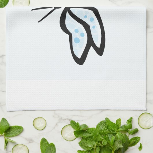 Baby Blue Dragonfly Theedoek (Gevouwen)