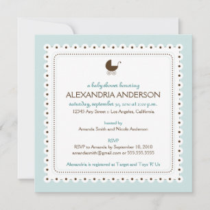 (Baby Blue) Edelwaardig Aangepast Baby shower Kaart