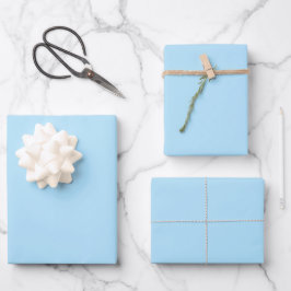 Baby Blue effen kleur Pastel inpakpapier Vel