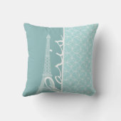 Baby Blue Eiffel Tower Parijs Kussen (Achterkant)