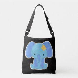 Baby Blue Elephant Boy Crossbody Tas