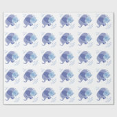 Baby Blue Elephant Cadeaupapier (Vlak)