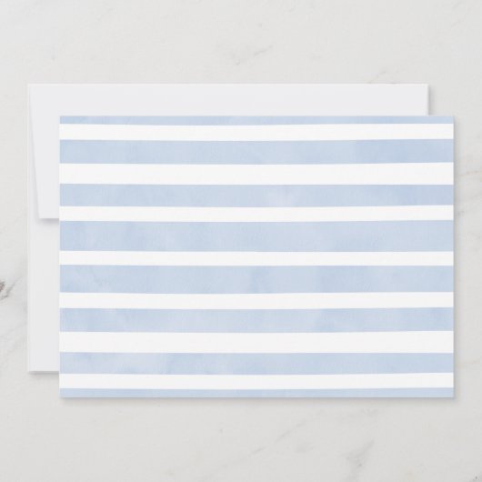 Baby Blue Elephant Dank u Baby shower Kaart (Achterkant)