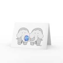 Baby Blue Elephant Kaart