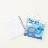Baby Blue Elephant Speciaal Baby Book Notitieboek (Binnen)