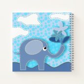 Baby Blue Elephant Speciaal Baby Book Notitieboek (Achterkant)
