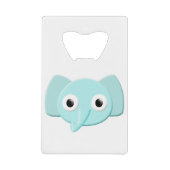 Baby Blue Elephant Tekening Creditkaart Flessenopener (Voorkant)