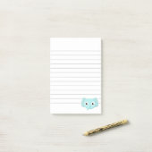 Baby Blue Elephant Tekening gelinkt Post-it® Notes (Op bureau)