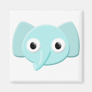 Baby Blue Elephant Tekening Magneet