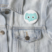 Baby Blue Elephant Tekening Ronde Button 5,7 Cm (In situ)