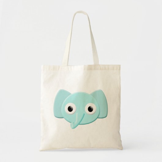 Baby Blue Elephant Tekening Tote Bag (Voorkant)