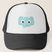 Baby Blue Elephant Tekening Trucker Pet (Voorkant)