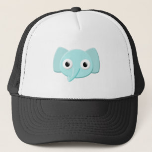 Baby Blue Elephant Tekening Trucker Pet
