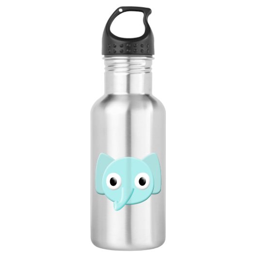 Baby Blue Elephant Tekening Waterfles (Voorkant)