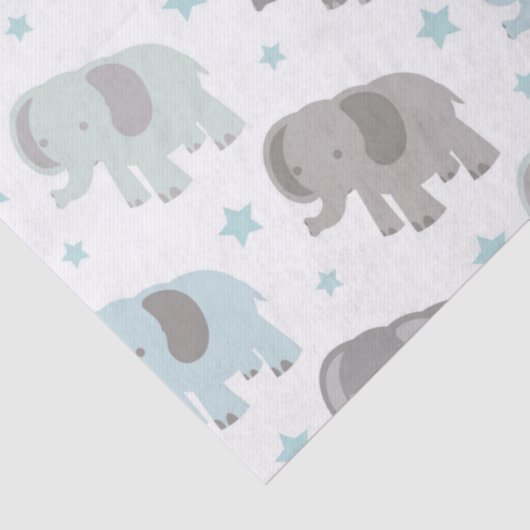 Baby Blue Elephant Tissuepapier (Detail)