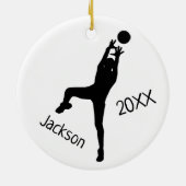 Baby Blue en Black 🏐 Volleyball Keramisch Ornament (Achterkant)