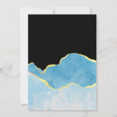 Baby Blue en Gold Agate Boy Baby shower Kaart (Achterkant)