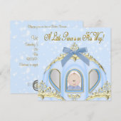 Baby Blue en Gold Prince Baby shower Kaart (Voorkant / Achterkant)