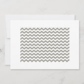 Baby Blue en Gray Chevron Invitation Kaart (Achterkant)