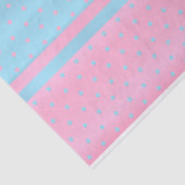 Baby Blue en pastel roze pooldots Tissuepapier (Detail)