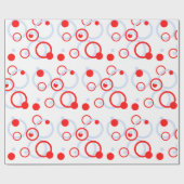 Baby Blue en Red Colorful Modern Cadeaupapier (Vlak)