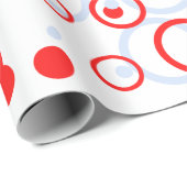 Baby Blue en Red Colorful Modern Cadeaupapier (Rol Hoek)