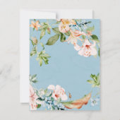 Baby Blue en Roze Lily Brunch en Uitnodiging voor  (Achterkant)