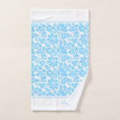 Baby Blue en White Damask Bad Handdoek (Handdoek)