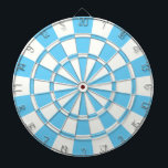 Baby Blue en White Dartbord<br><div class="desc">Baby Blue en White Dart Board</div>
