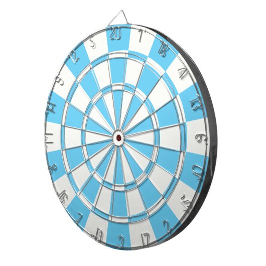 Baby Blue en White Dartbord (Voorkant Rechts)