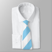 Baby Blue en White Giant Diag. Strepen Stropdas (Gebonden)
