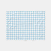 Baby Blue en White Gingham Checktern Fleece Deken (Voorkant (Horizontaal))