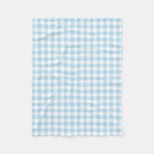 Baby Blue en White Gingham Checktern Fleece Deken (Voorkant)