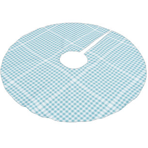 Baby Blue en White Gingham Pattern Kerstboom Rok
