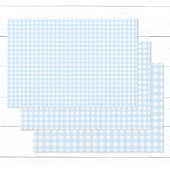 Baby Blue en White Gingham Pset Pattern. Inpakpapier Vel