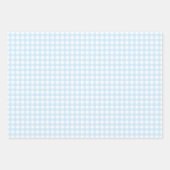 Baby Blue en White Gingham Pset Pattern. Inpakpapier Vel (Voorkant)