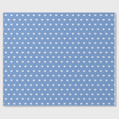 Baby Blue en White Hearts | Aangepast opvulpapier Cadeaupapier (Vlak)