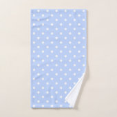 Baby Blue en White Polka Dots Bad Handdoek (Handdoek)