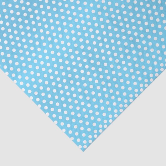 Baby Blue en White Polka Dots Tissuepapier (Detail)