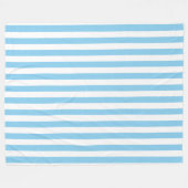 Baby Blue en White Stripes Fleece Blanket (Voorkant (Horizontaal))